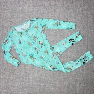 Bellabu Bear 2/3T zip bamboo pjs with hand and feet covers NWOT